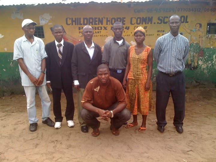 Founder and staff at Children Hope Community School in Liberia