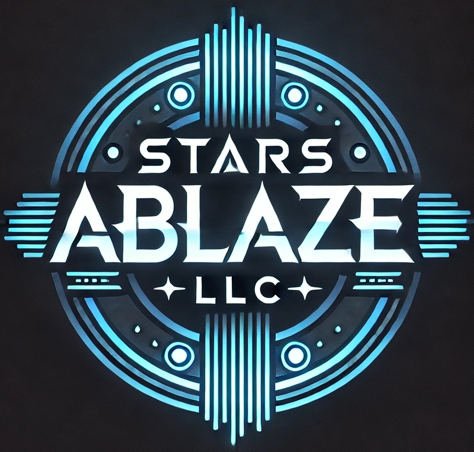 Stars Ablaze LLC illuminated logo